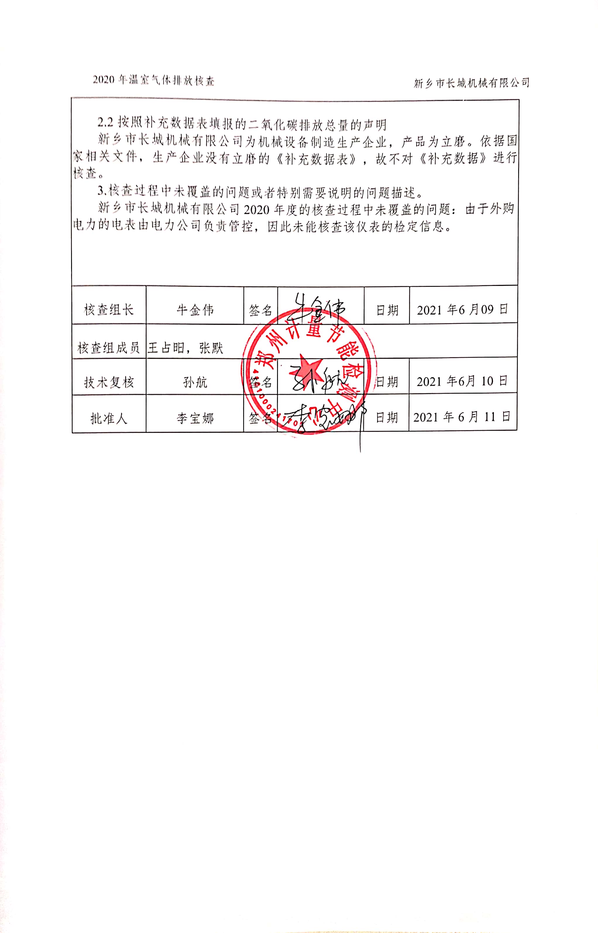 hg10882020年度温室气体排放核查汇报